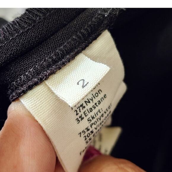 L'AGENCE Black and White Fit & Flare Mini Dress Long Sleeve Size 2 Collared - Picture 7 of 9